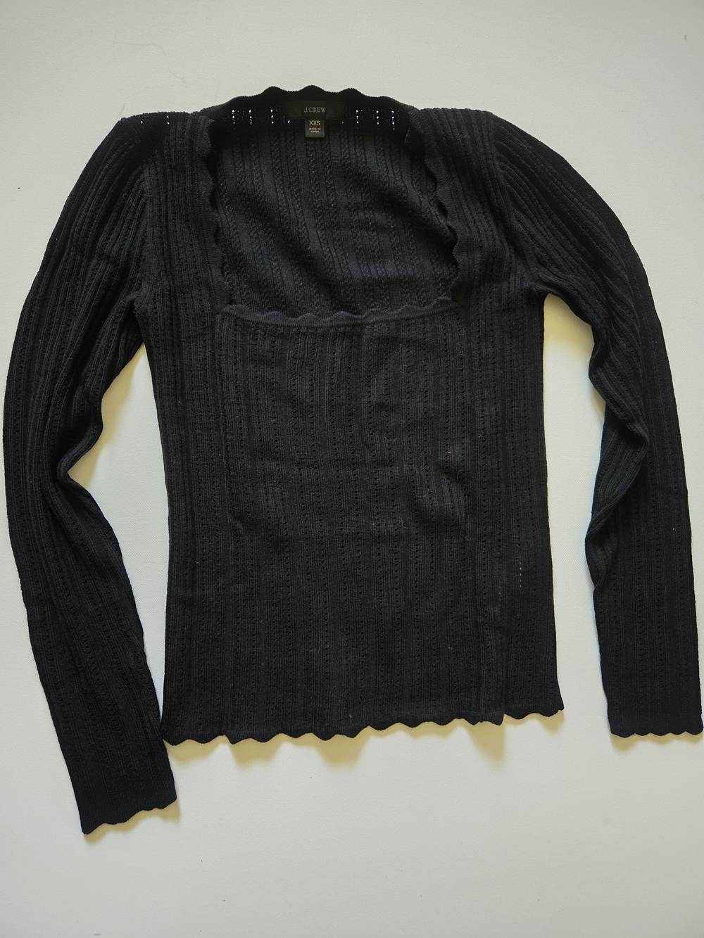 J. Crew Cream Ribbed Square-Neck Sweater - Picture 2 of 4